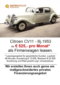 Citroën CV11- Legere - neuwertiger Zustand - H + TÜV Neu